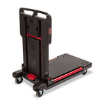 Load image into Gallery viewer, Convertible Utility Cart, Plastic, 2 Shelves, 400 Lb Capacity, 23.88&quot; X 45.13&quot; X 34.38&quot;, Black
