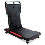Load image into Gallery viewer, Convertible Utility Cart, Plastic, 2 Shelves, 400 Lb Capacity, 23.88&quot; X 45.13&quot; X 34.38&quot;, Black
