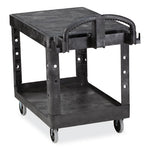 Load image into Gallery viewer, Flat Shelf Utility Cart, Plastic, 2 Shelves, 500 Lb Capacity, 19.19&quot; X 37.88&quot; X 33.33&quot;, Black

