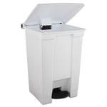 Load image into Gallery viewer, Indoor Utility Step-on Waste Container, 12 Gal, Plastic, White
