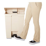 Load image into Gallery viewer, Legacy Step-on Receptacle, 18 Gal, Polyethylene, Beige
