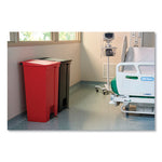 Load image into Gallery viewer, Indoor Utility Step-on Waste Container, 18 Gal, Plastic, Red
