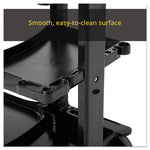 Load image into Gallery viewer, Multi-shelf Cleaning Cart, Plastic, 4 Shelves, 1 Bin, 20&quot; X 45&quot; X 38.25&quot;, Black
