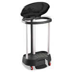 Load image into Gallery viewer, Premium Step-on Linen Hamper, 30 Gal, 20.38w X 22.25d X 37.88h, Aluminum/plastic, Black
