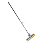 Load image into Gallery viewer, Steel Sponge Mop, 12&quot; Wide Yellow Cellulose Sponge Head, Bronze Steel Handle
