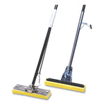 Load image into Gallery viewer, Steel Sponge Mop, 12&quot; Wide Yellow Cellulose Sponge Head, Bronze Steel Handle
