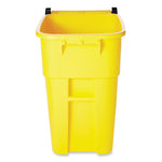 Load image into Gallery viewer, Square Brute Rollout Container, 50 Gal, Molded Plastic, Yellow
