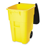 Load image into Gallery viewer, Square Brute Rollout Container, 50 Gal, Molded Plastic, Yellow
