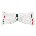 Load image into Gallery viewer, Web Foot Shrinkless Looped-end Wet Mop Head, Cotton/synthetic, Medium, White, 6/carton
