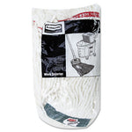 Load image into Gallery viewer, Web Foot Shrinkless Looped-end Wet Mop Head, Cotton/synthetic, Medium, White, 6/carton
