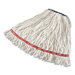 Load image into Gallery viewer, Web Foot Shrinkless Looped-end Wet Mop Head, Cotton/synthetic, Medium, White
