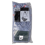 Load image into Gallery viewer, Web Foot Wet Mop Head, Shrinkless, Cotton/synthetic, Blue, Medium, 6/carton
