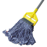 Load image into Gallery viewer, Swinger Loop Wet Mop Head, Medium, Cotton/synthetic, Blue, 6/carton
