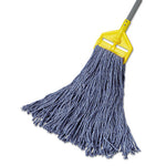 Load image into Gallery viewer, Cotton/synthetic Cut-end Blend Mop Head, 24 Oz, 1&quot; Band, Blue, 12/carton
