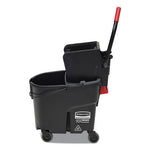 Load image into Gallery viewer, Wavebrake 2.0 Bucket/wringer Combos, Side-press, 35 Qt, Plastic, Black
