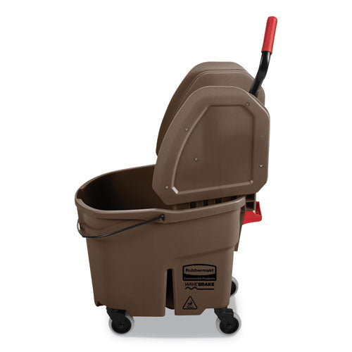 Wavebrake 2.0 Bucket/wringer Combos, Down-press, 35 Qt, Plastic, Brown