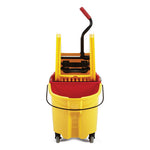 Load image into Gallery viewer, Wavebrake 2.0 Bucket/wringer Combos, Down-press, 35 Qt, Plastic, Yellow
