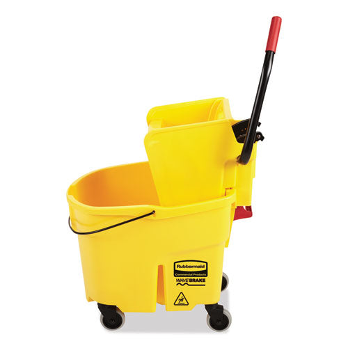 Wavebrake 2.0 Bucket/wringer Combos, Side-press, 35 Qt, Plastic, Yellow