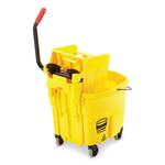 Load image into Gallery viewer, Wavebrake 2.0 Bucket/wringer Combos, Side-press, 35 Qt, Plastic, Yellow
