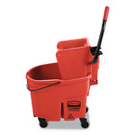 Load image into Gallery viewer, Wavebrake 2.0 Bucket/wringer Combos, Side-press, 35 Qt, Plastic, Red
