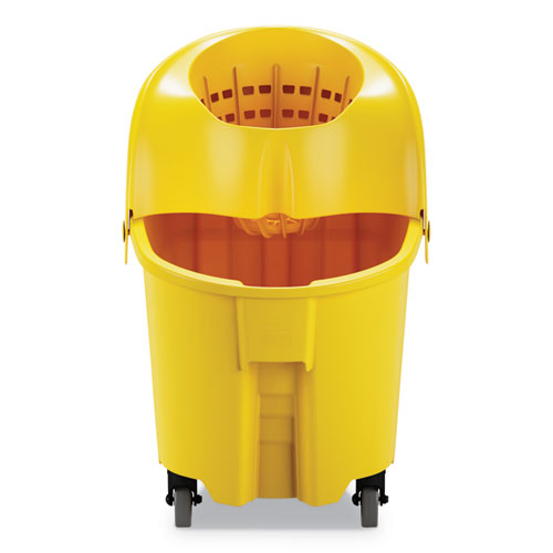 Wavebrake Institution Bucket And Wringer Combos, Down-press, 35 Qt, Plastic, Yellow