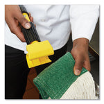 Load image into Gallery viewer, Fiberglass Gripper Mop Handle, 1&quot; Dia X 60&quot;, Gray/yellow
