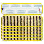 Load image into Gallery viewer, Microfiber Scrubber Pad, Vertical Polyprolene Stripes, 18&quot;, Yellow, 6/carton
