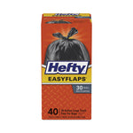 Load image into Gallery viewer, Easy Flaps Trash Bags, 30 Gal, 1.05 Mil, 30&quot; X 33&quot;, Black, 40/box
