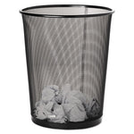 Load image into Gallery viewer, Mesh Round Wastebasket, 4.5 Gal, Mesh, Black
