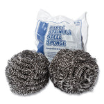 Load image into Gallery viewer, Stainless Steel Sponge, Polybagged, 1.75 Oz, Gray, 12/pack, 6 Packs/carton
