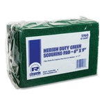 Load image into Gallery viewer, Medium-duty Scouring Pad, 6 X 9, Green, 10 Pads/pack, 6 Packs/carton
