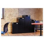 Load image into Gallery viewer, Public Square Recycling Receptacles, Paper Recycling, 42 Gal, Steel, Black
