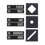 Load image into Gallery viewer, Public Square Recycling Container Lid, Square Opening, 15.25w X 15.25d X 2h, Black
