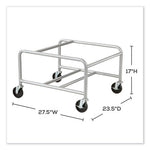 Load image into Gallery viewer, Sled Base Stack Chair Cart, Metal, 500 Lb Capacity, 23.5&quot; X 27.5&quot; X 17&quot;, Silver, Ships In 1-3 Business Days
