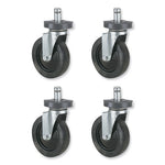 Load image into Gallery viewer, Caster Kit For Safco Task Master Industrial Shelving Units, Black, 4/set (2 Locking), Ships In 1-3 Business Days
