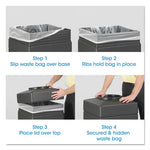 Load image into Gallery viewer, Canmeleon Recessed Panel Receptacles, Side-open, 38 Gal, Polyethylene, Black
