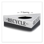 Load image into Gallery viewer, Trifecta Waste Receptacle Lid. Laser Cut &quot;recycle&quot; Inscription, 20w X 20d X 3h, Stainless Steel, Ships In 1-3 Business Days
