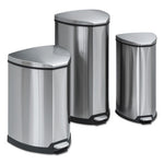 Load image into Gallery viewer, Step-on Receptacle, 4 Gal, Stainless Steel, Chrome/black
