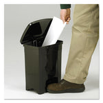 Load image into Gallery viewer, Plastic Step-on Receptacle, 4 Gal, Plastic, Black
