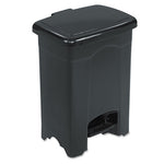 Load image into Gallery viewer, Plastic Step-on Receptacle, 4 Gal, Plastic, Black
