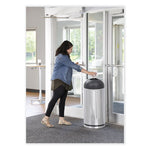 Load image into Gallery viewer, Waste Receptacle, 15 Gal, Steel, Stainless Steel/black, Ships In 1-3 Business Days
