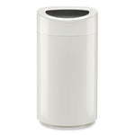 Load image into Gallery viewer, Open Top Oval Waste Receptacle, 14 Gal, Steel, White, Ships In 1-3 Business Days
