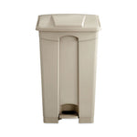 Load image into Gallery viewer, Large Capacity Plastic Step-on Receptacle, 23 Gal, Plastic, Tan

