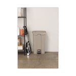 Load image into Gallery viewer, Large Capacity Plastic Step-on Receptacle, 23 Gal, Plastic, Tan
