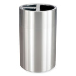 Load image into Gallery viewer, Triple Recycling Receptacle, 40 Gal, Steel, Brushed Aluminum, Ships In 1-3 Business Days
