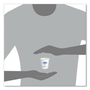 Paper Medical And Dental Graduated Cups, Proplanet Seal, 3 Oz, White/blue, 100/bag, 50 Bags/carton
