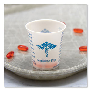 Paper Medical And Dental Graduated Cups, Proplanet Seal, 3 Oz, White/blue, 100/bag, 50 Bags/carton