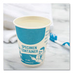 Load image into Gallery viewer, Paper Specimen Cups, 8 Oz, Blue/white, 50/sleeve, 20 Sleeves/carton
