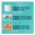 Load image into Gallery viewer, 100% Recycled Bathroom Tissue, Septic Safe, 2-ply, White, 240 Sheets/roll, 12/pack
