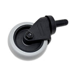 Load image into Gallery viewer, Replacement Bayonet-stem Swivel Casters, Grip Ring Stem, 3&quot; Soft Rubber Wheel, Black
